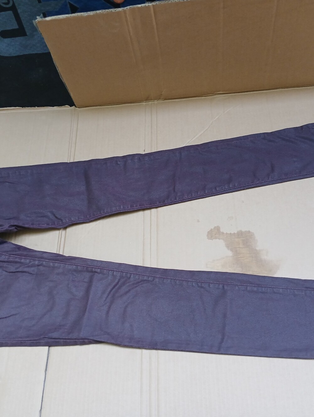 Slim Straight Dark Plum Pants